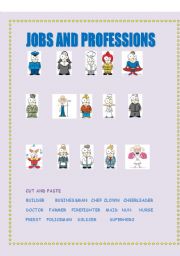 English worksheet: JOBS AND PROFESSIONS