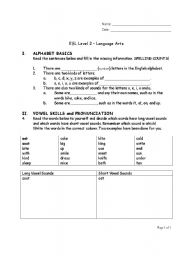 English Worksheet: Alphabet Basics