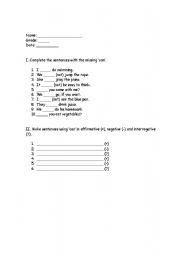 English worksheet: Can Exercises