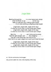 English Worksheet: Christmas song