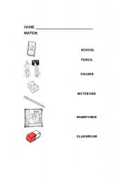 English worksheet: components school