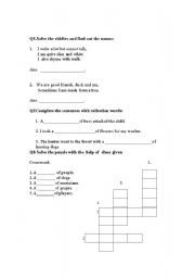 English Worksheet: Collective