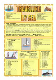 English Worksheet: TRAVELLING BY SEA - TOPICAL VOCABULARY and info