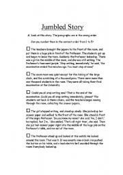 English Worksheet: Jumbled Story