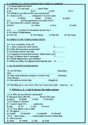 English Worksheet: varied exercises