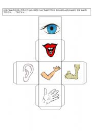 BODY PARTS DICE - ESL worksheet by caricatura