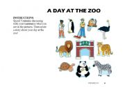English Worksheet: A Day At The Zoo
