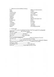 English worksheet: choose vocabulary