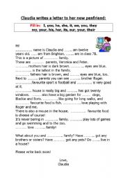 English Worksheet: Personal and possessive pronouns