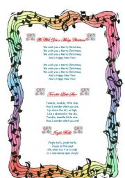 English Worksheet: Christmas songs