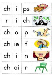 English Worksheet: Consonant diagraph - ch - Game