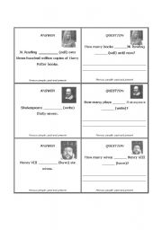 English worksheet: Famous People Quiz-past and present