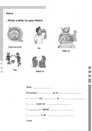 English Worksheet: Letter to friend