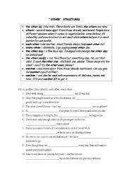 English worksheet:  other structures