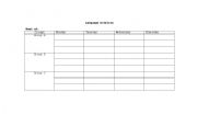 English Worksheet: Language centers planning tool