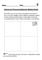 English worksheet: Natural and Processed Materials - Making Plastic