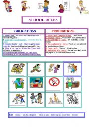 SCHOOL  RULES : prohibitions and obligations 