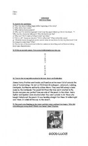 English worksheet: james and the giant peach