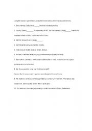 English worksheet: simple present exercise