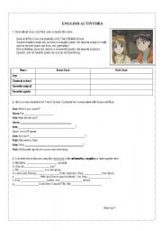 English worksheet: Reading and verb to be