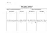 English Worksheet: Daily Math Place Value Review