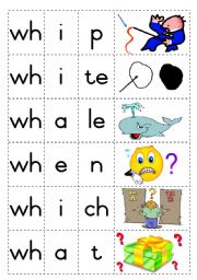 Consonant diagraph - wh- Game