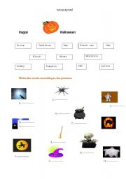 English Worksheet: Halloween