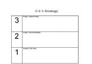 English worksheet: 321 Review Strategy worksheet