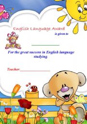 English Language Award
