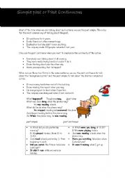 English Worksheet: Simple past and past continuous