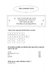 English worksheet: The Alphabet Sounds