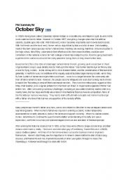 october sky 5 paragraph essay