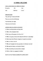 English Worksheet: Rowan Atkinson a warm welcome sketch