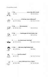 English Worksheet: SMPLE PRESENT