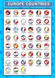 EUROPE COUNTRIES FLAGS