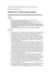 English worksheet: Rochard Cory- creative lesson plan