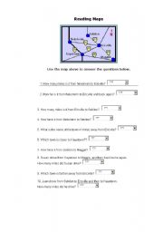 English worksheet: Reading a Map