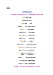 English worksheet: Dialogue