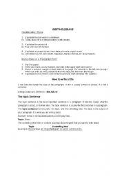 English worksheet: Writing Essays