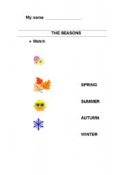 English worksheet: Seasons