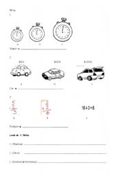 English worksheet: LISTEN AND WRITE