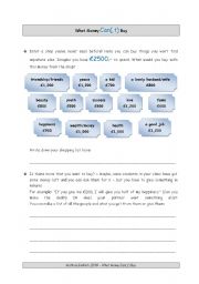 English Worksheet: What money can(t) buy