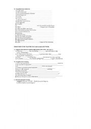 English Worksheet: mix grammar exercise