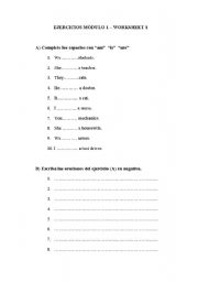 English Worksheet: to be