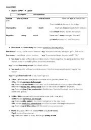 English Worksheet: quantifiers