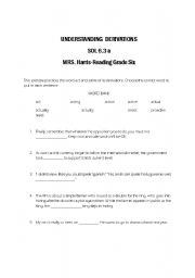 English Worksheet: Understanding Deriviations