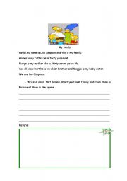 English Worksheet: Family