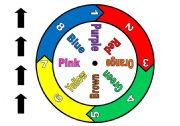 Colour Spinner Game  with Chart ( I made the spinner myself.  It is not from a template.)