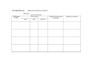 English Worksheet: Vocabulary Log