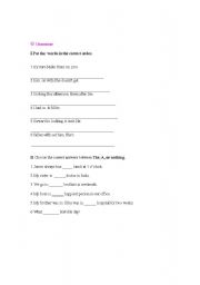 English worksheet: Grammar quiz